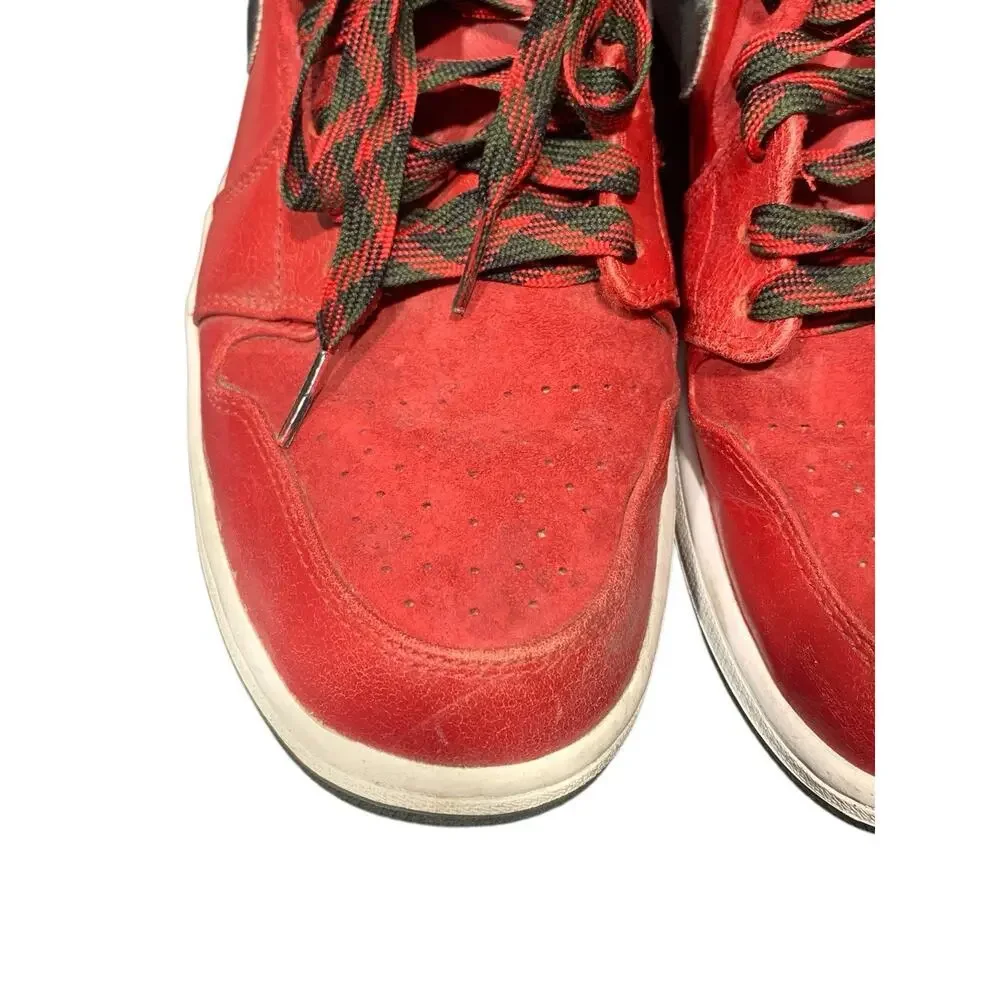 AIR Jordan 1 Retro hightop RED and FOREST GREEN‎ sz 11.5